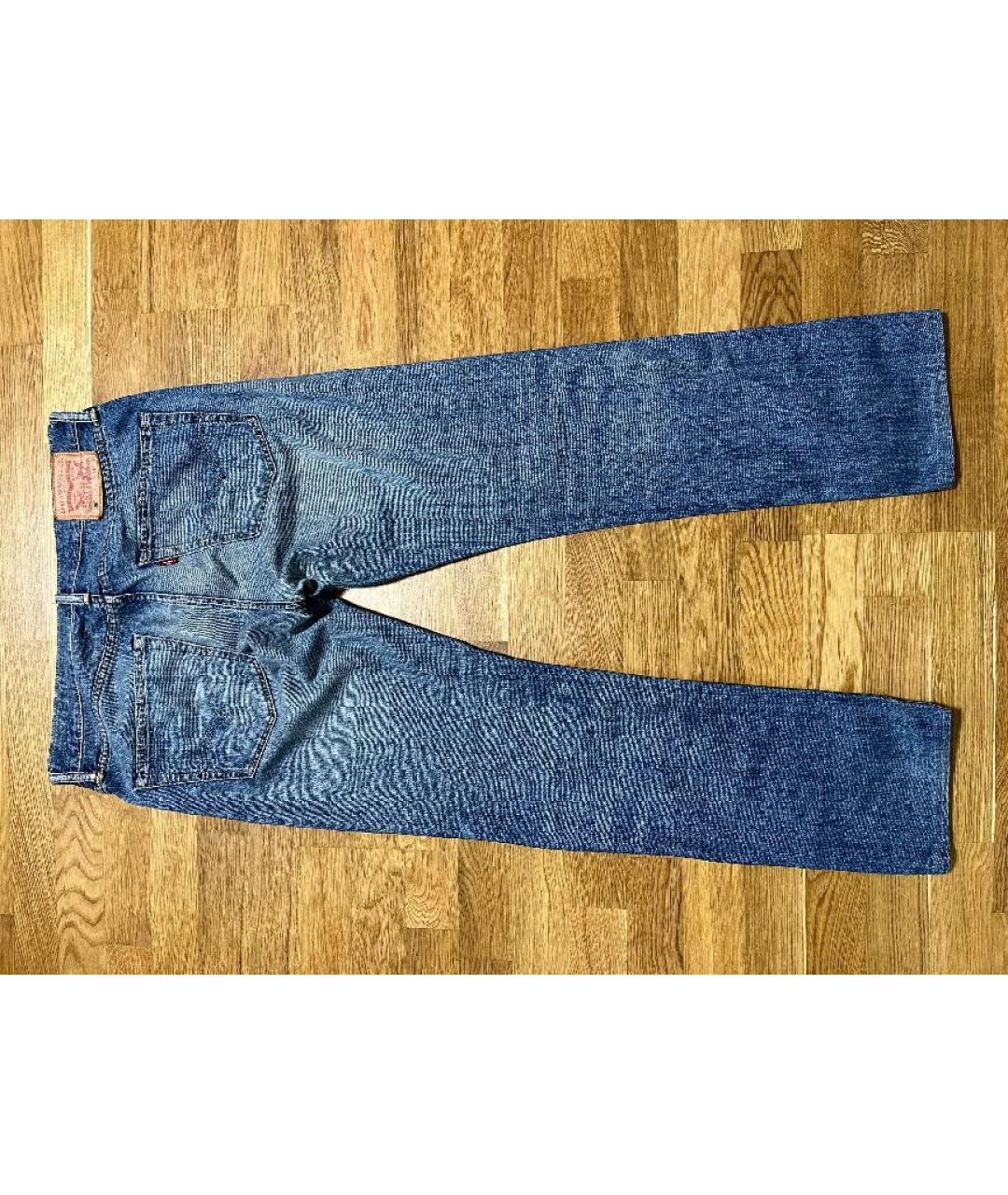 LEVI'S Синие хлопковые прямые джинсы, фото 2
