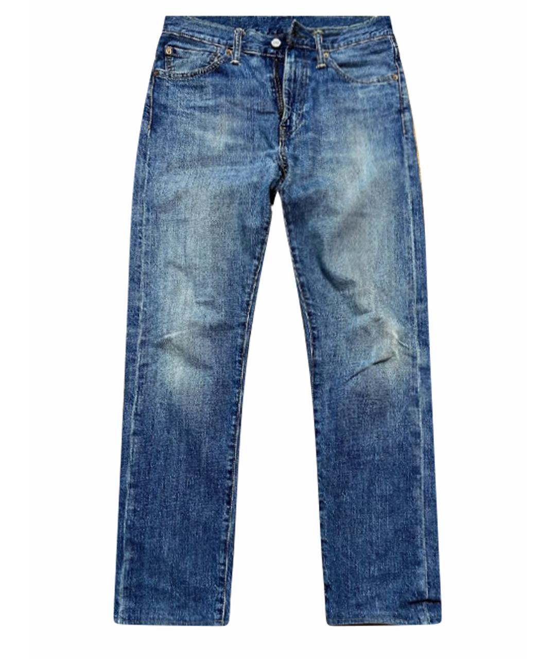 LEVI'S Синие хлопковые прямые джинсы, фото 1