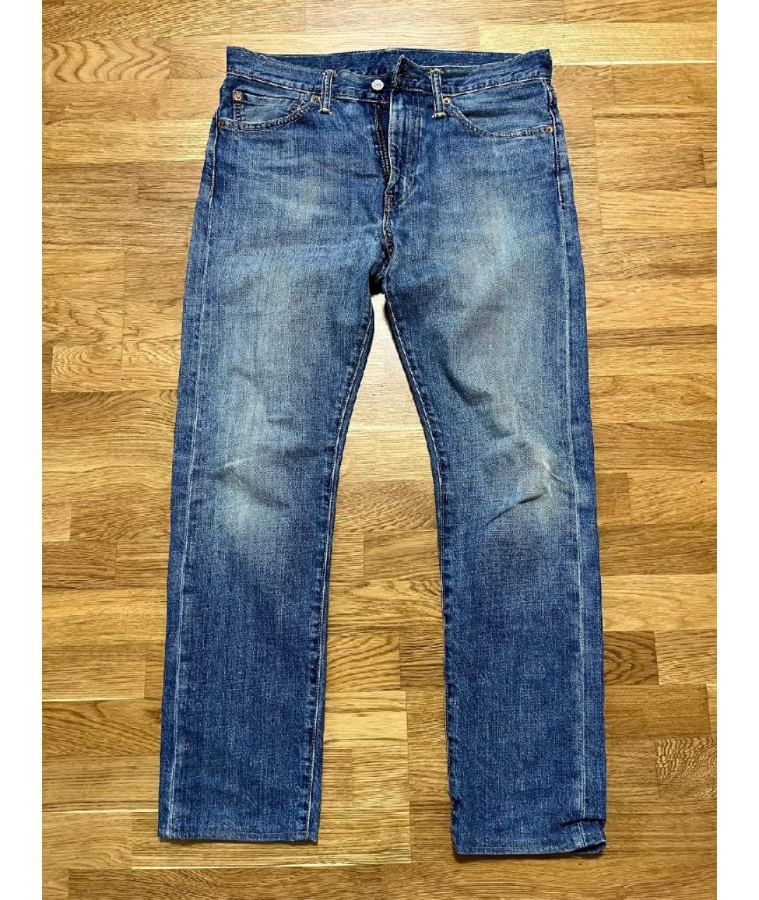 LEVI'S Синие хлопковые прямые джинсы, фото 5