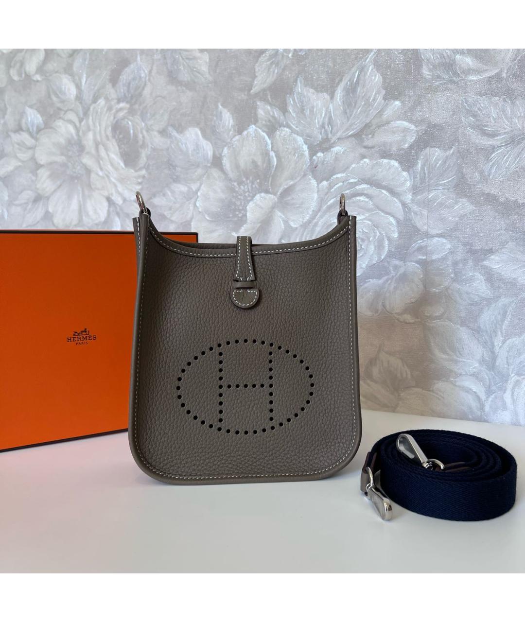 HERMES Коричневая кожаная сумка через плечо, фото 6
