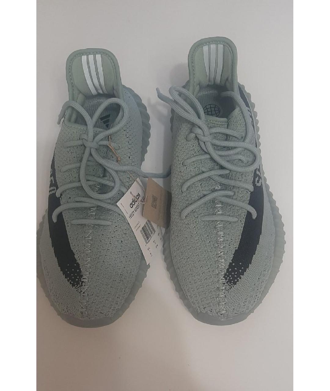 ADIDAS YEEZY Голубые текстильные низкие кроссовки / кеды, фото 2