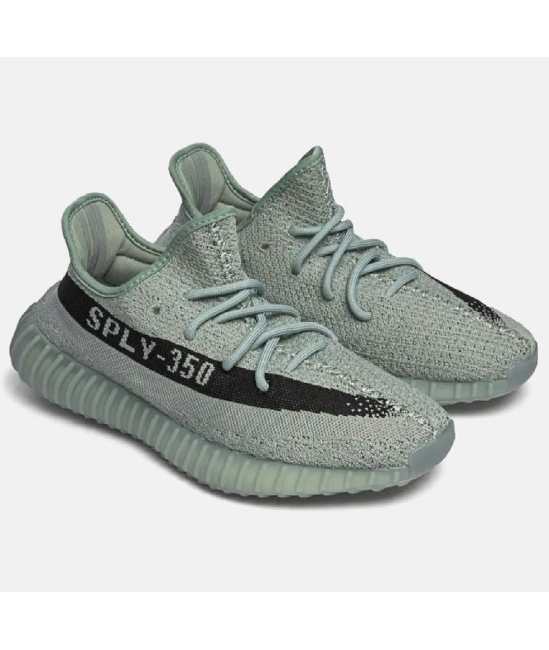 ADIDAS YEEZY Голубые текстильные низкие кроссовки / кеды, фото 9