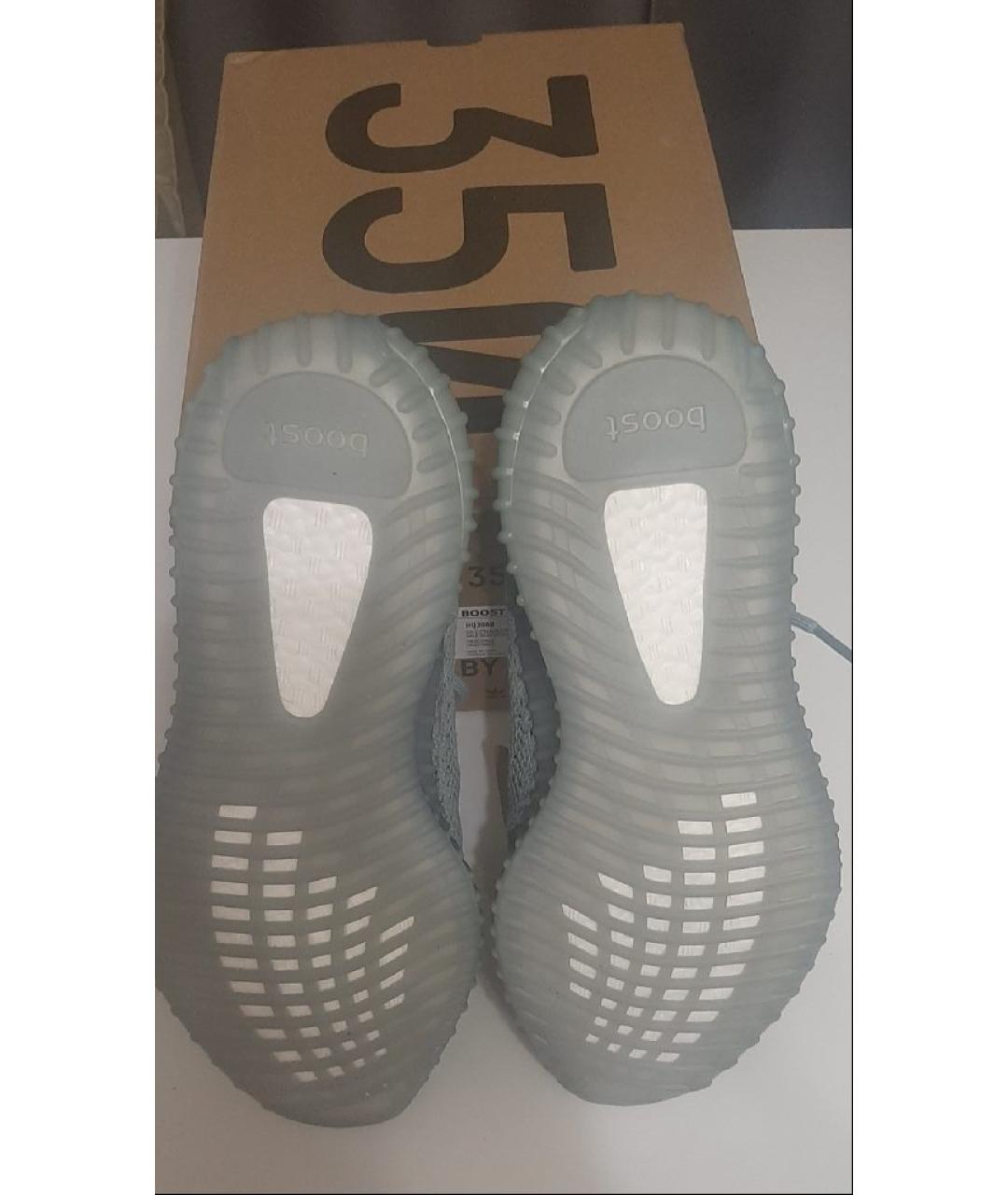 ADIDAS YEEZY Голубые текстильные низкие кроссовки / кеды, фото 6