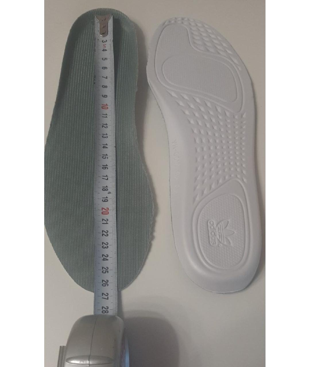 ADIDAS YEEZY Голубые текстильные низкие кроссовки / кеды, фото 5