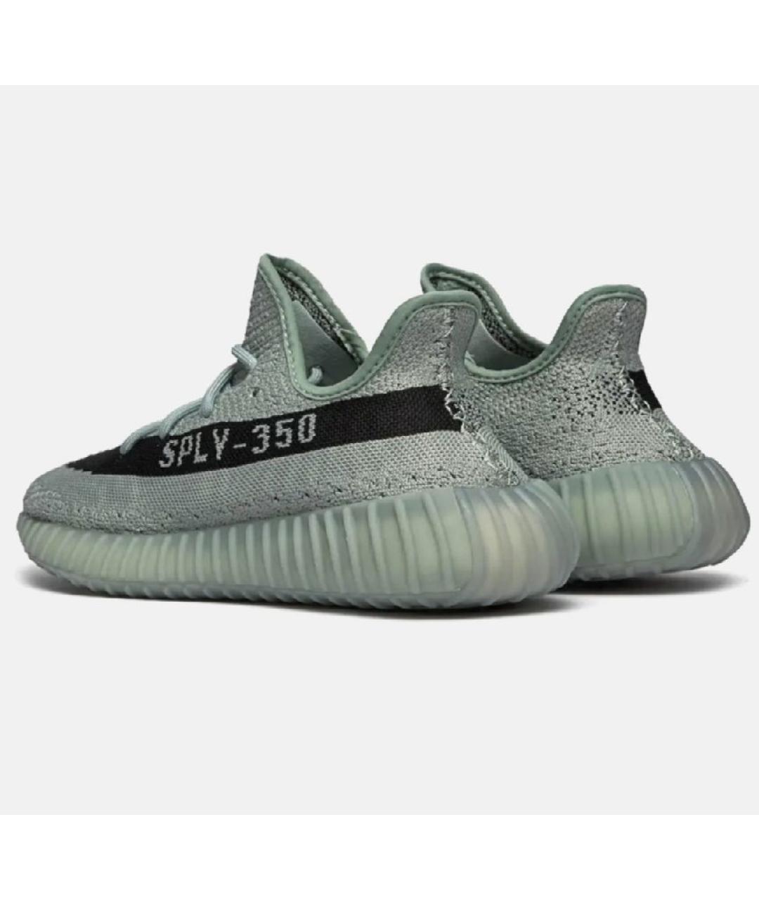 ADIDAS YEEZY Голубые текстильные низкие кроссовки / кеды, фото 4