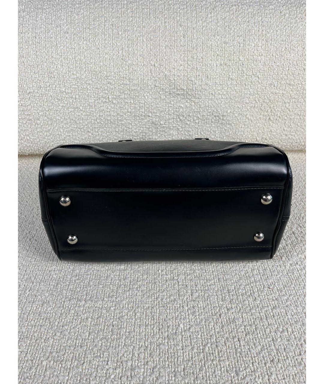 LOUIS VUITTON Черная кожаная сумка с короткими ручками, фото 7