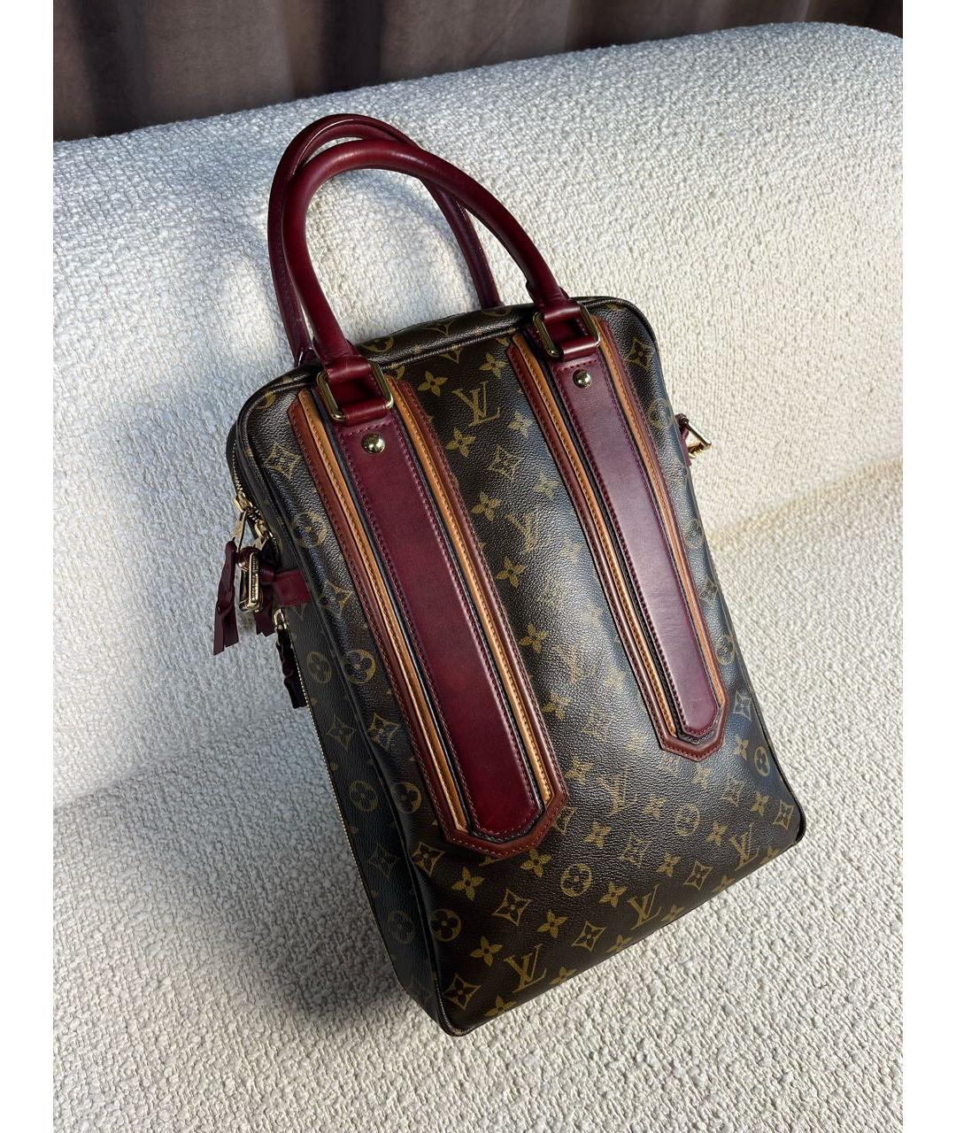 LOUIS VUITTON Коричневая сумка с короткими ручками, фото 2