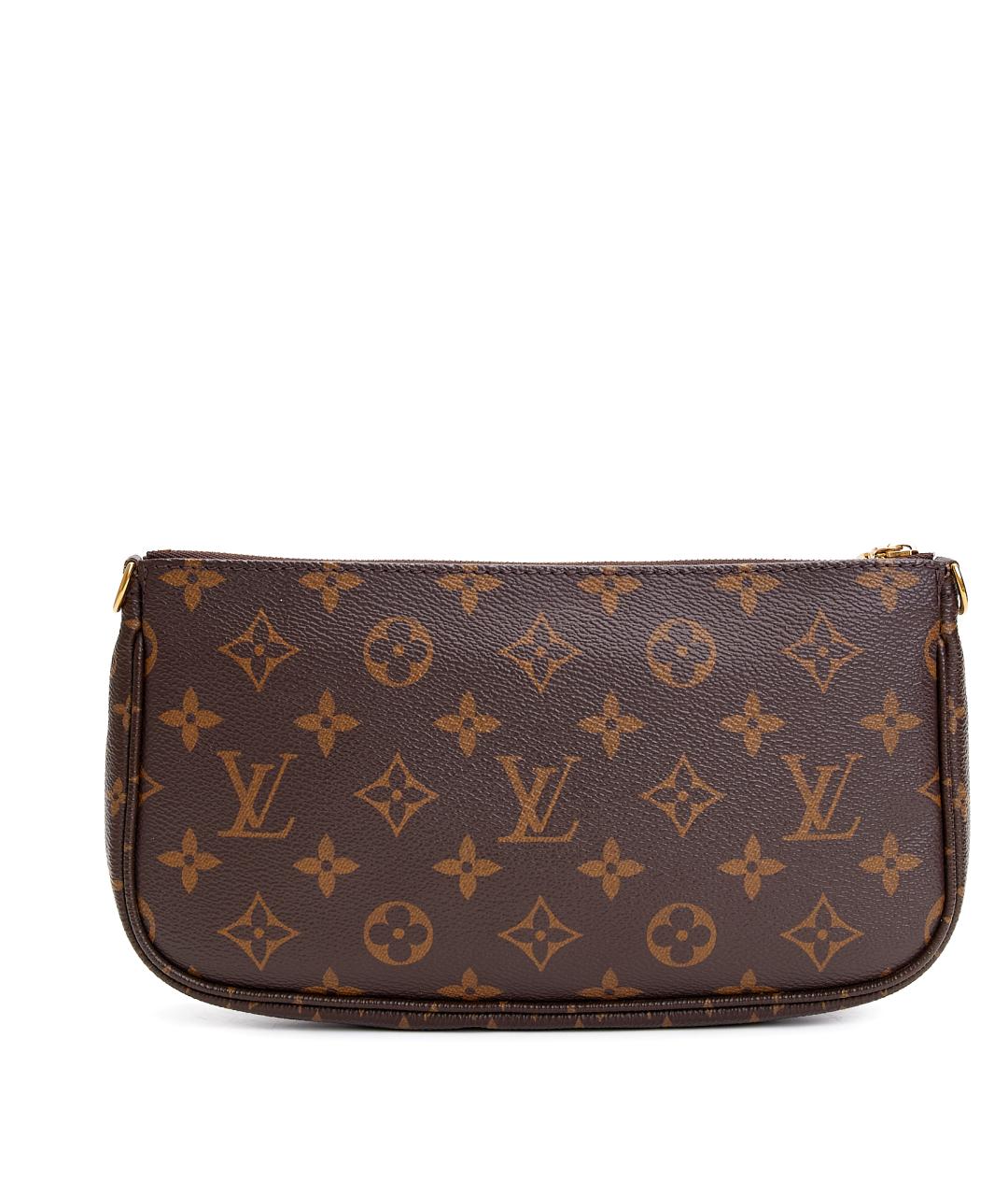 LOUIS VUITTON Коричневая кожаная сумка через плечо, фото 3