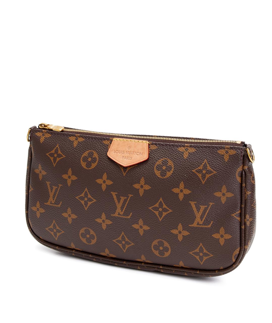 LOUIS VUITTON Коричневая кожаная сумка через плечо, фото 2