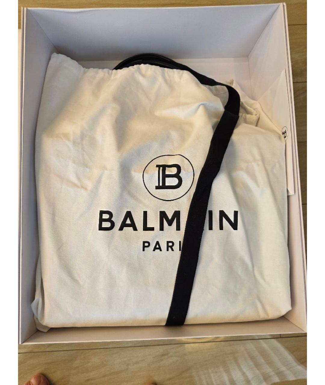 BALMAIN Хаки тканевая сумка тоут, фото 6