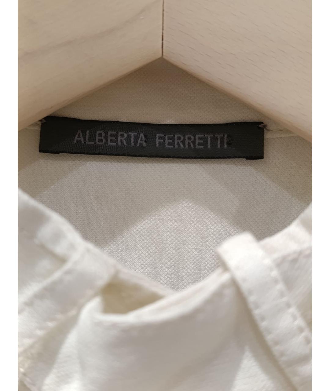 ALBERTA FERRETTI Белая вискозная рубашка, фото 3