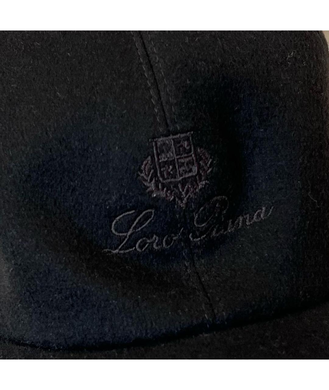 LORO PIANA Черная кашемировая кепка/бейсболка, фото 4