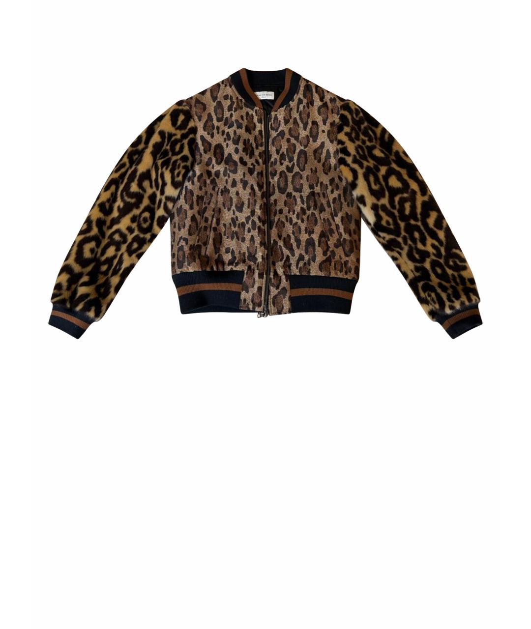 DRIES VAN NOTEN Коричневая вискозная куртка, фото 1