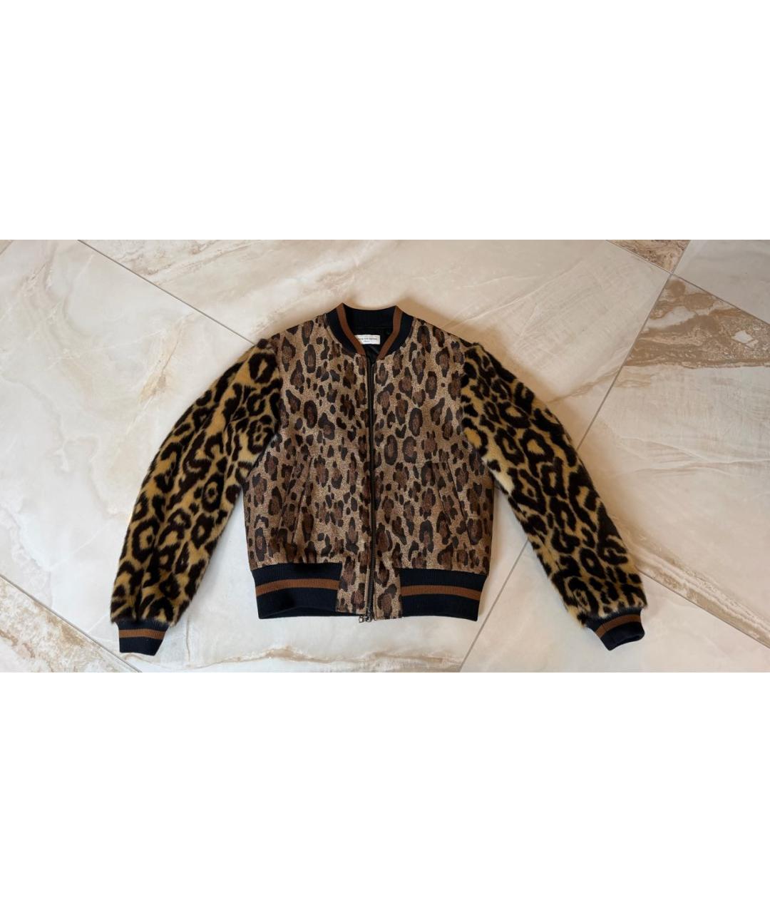 DRIES VAN NOTEN Коричневая вискозная куртка, фото 7