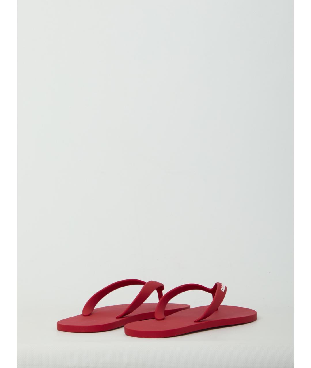 CHRISTIAN LOUBOUTIN Красные резиновые шлепанцы, фото 3