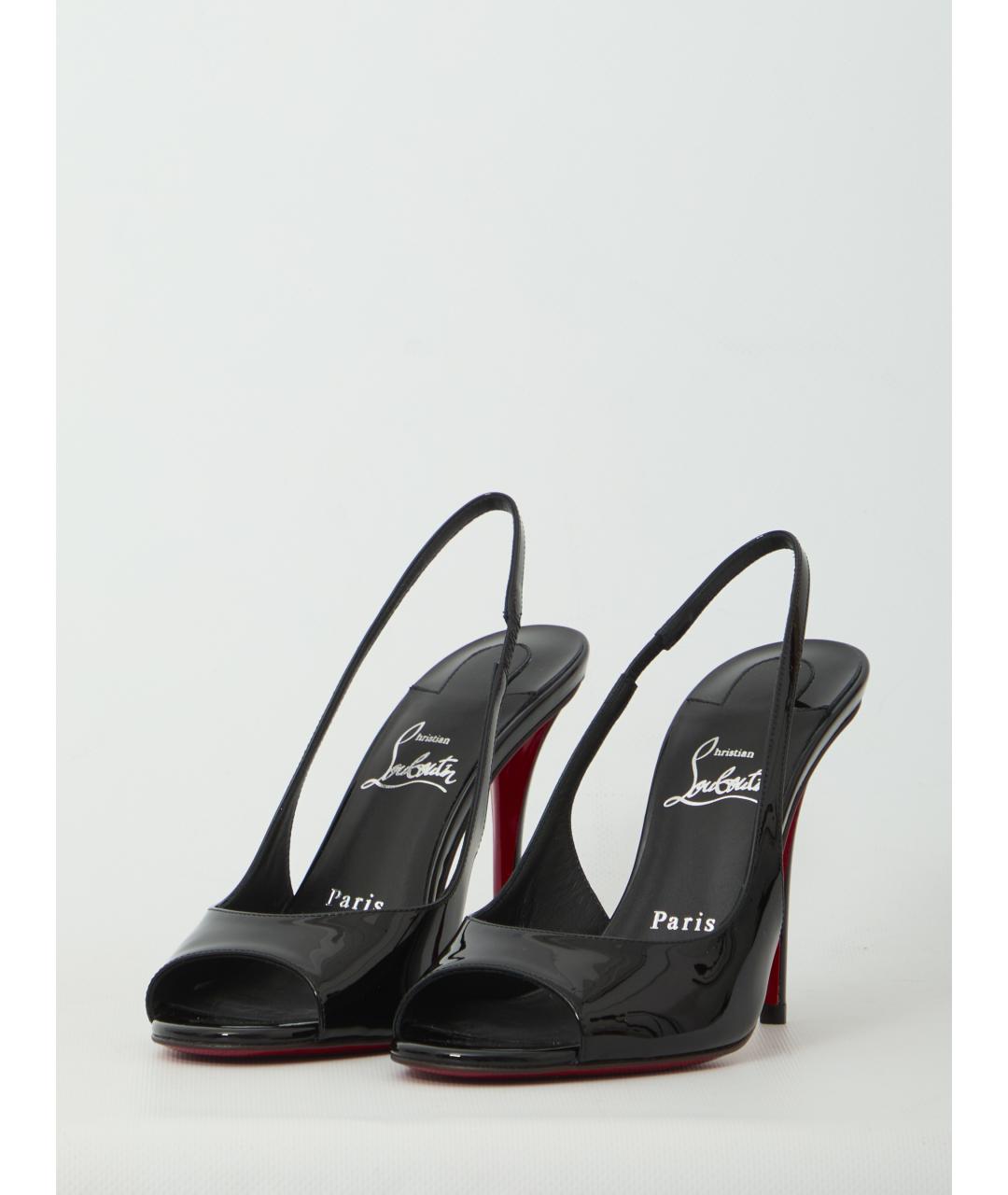 CHRISTIAN LOUBOUTIN Черные туфли из лакированной кожи, фото 2