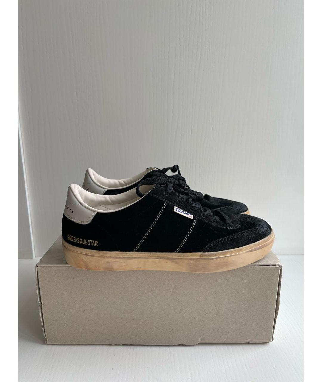 GOLDEN GOOSE Черные бархатные кеды, фото 2