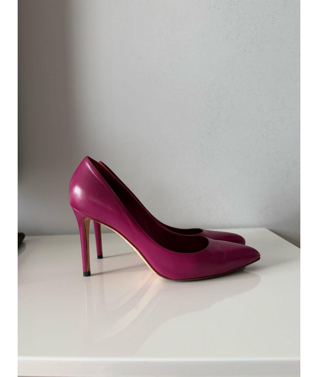 GUCCI Фуксия кожаные туфли, фото 8