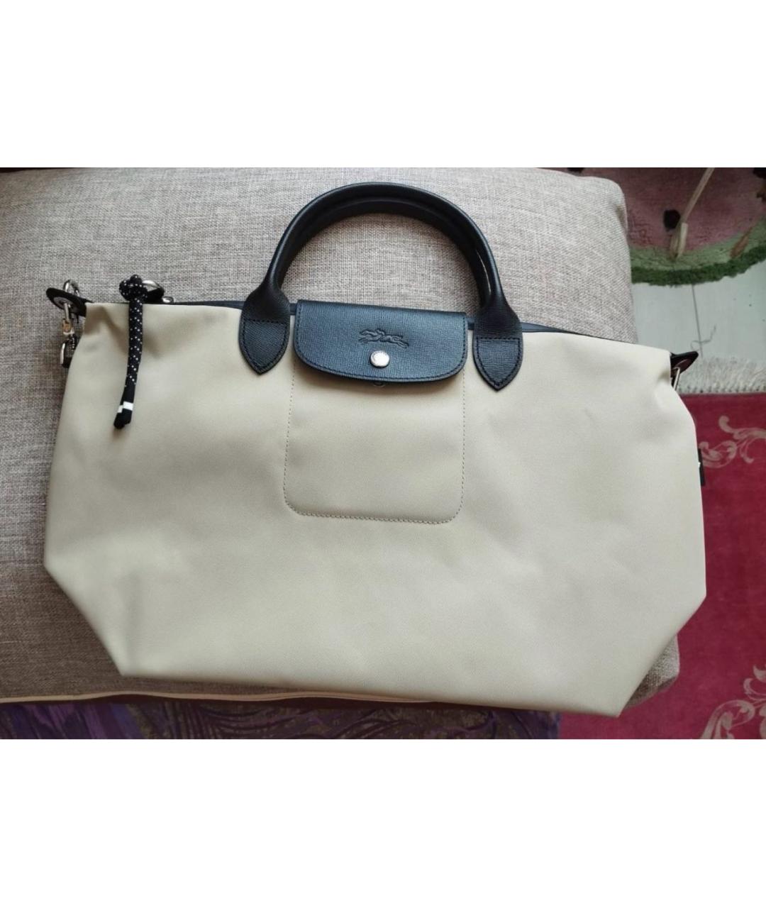 LONGCHAMP Бежевая нейлоновая сумка тоут, фото 2