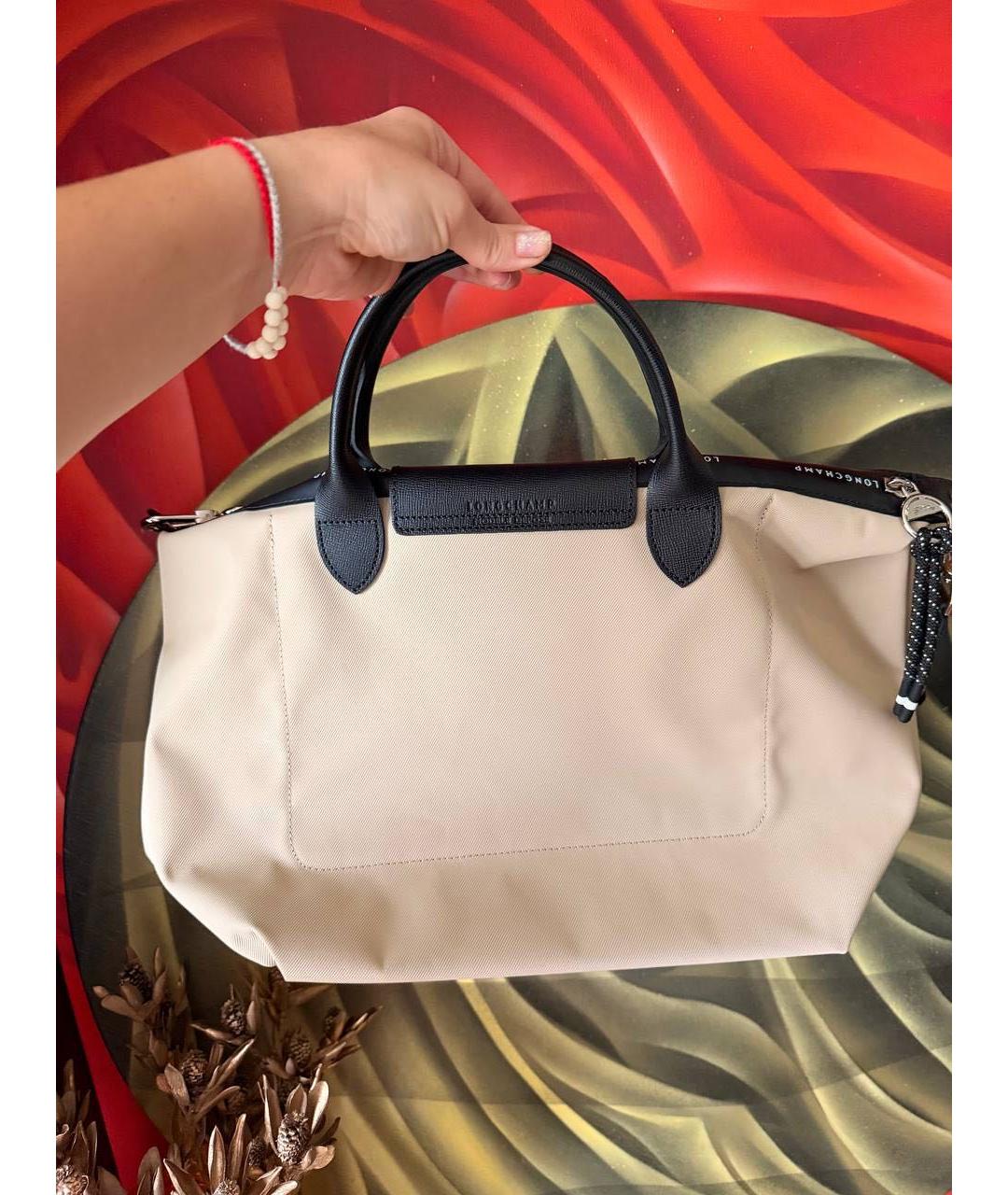 LONGCHAMP Бежевая нейлоновая сумка тоут, фото 3