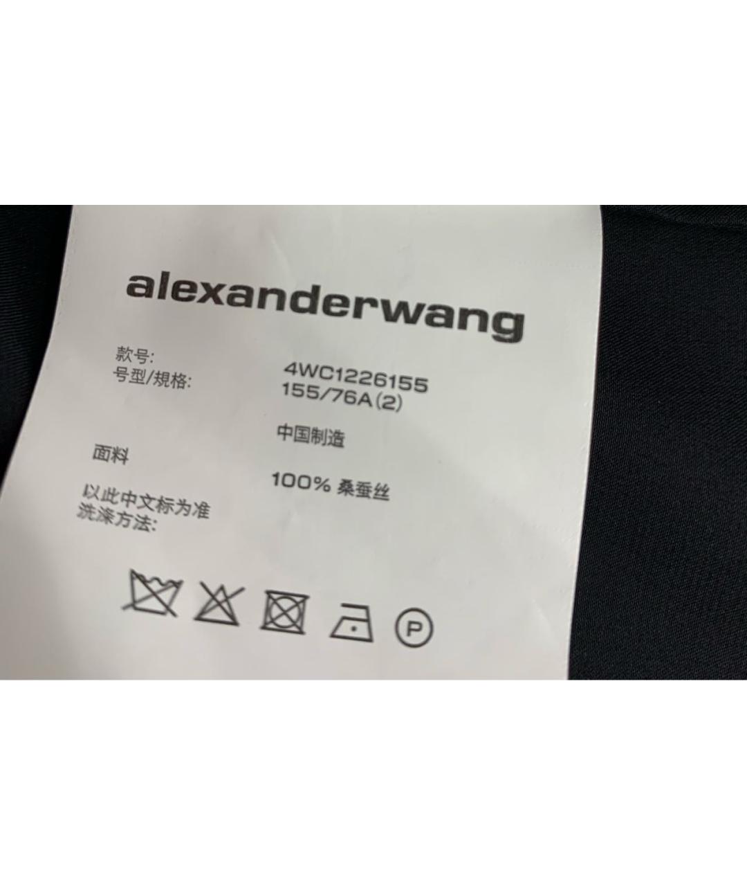 ALEXANDER WANG Черное шелковое платье, фото 7