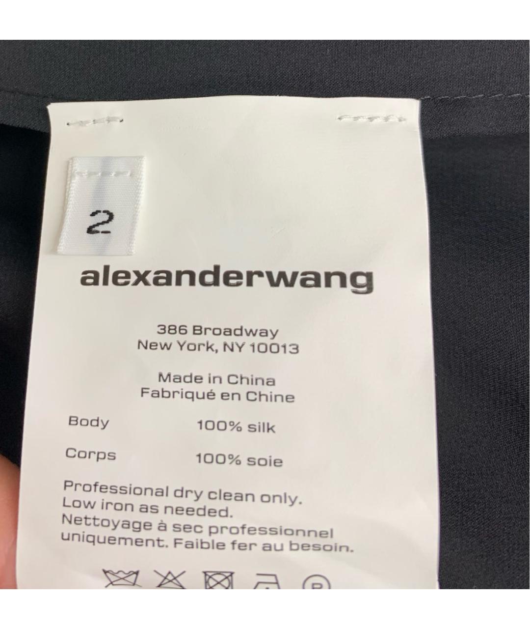 ALEXANDER WANG Черное шелковое платье, фото 6