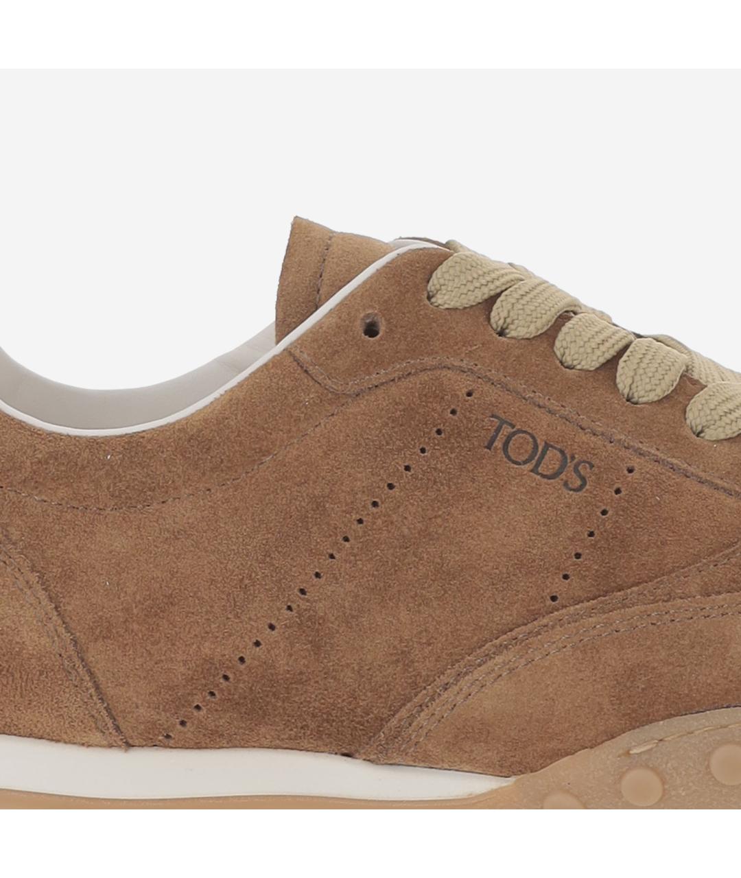 TOD'S Коричневые замшевые кроссовки, фото 5