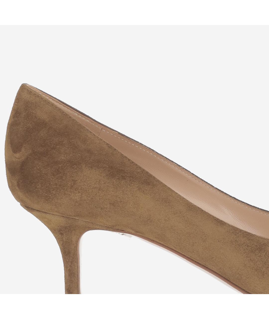 GIANVITO ROSSI Коричневые замшевые туфли, фото 4