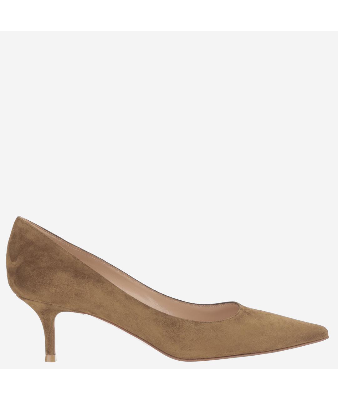 GIANVITO ROSSI Коричневые замшевые туфли, фото 5