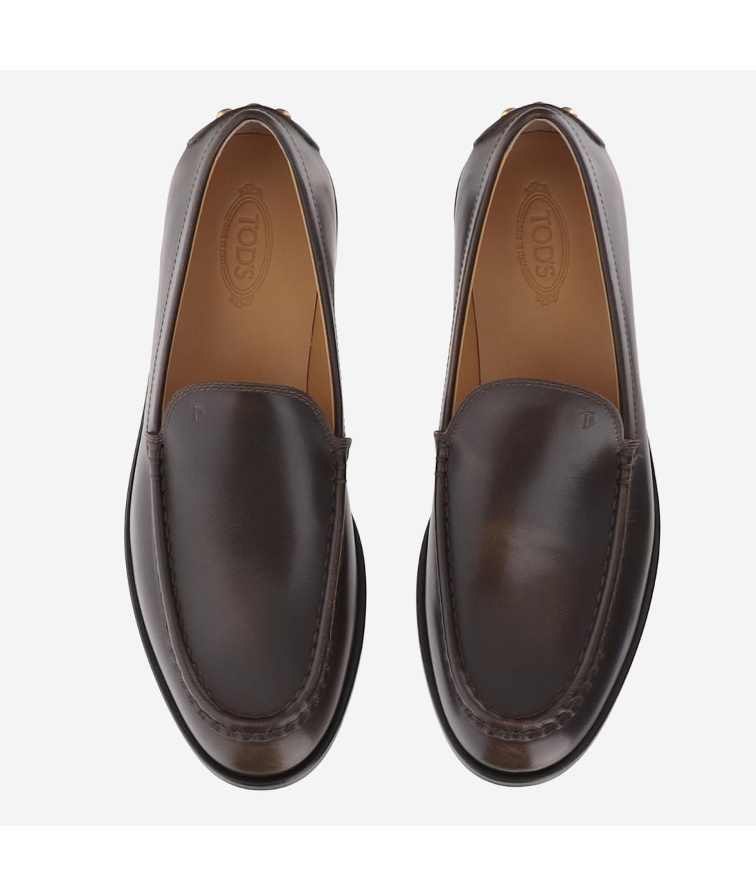 TOD'S Коричневые кожаные лоферы, фото 2