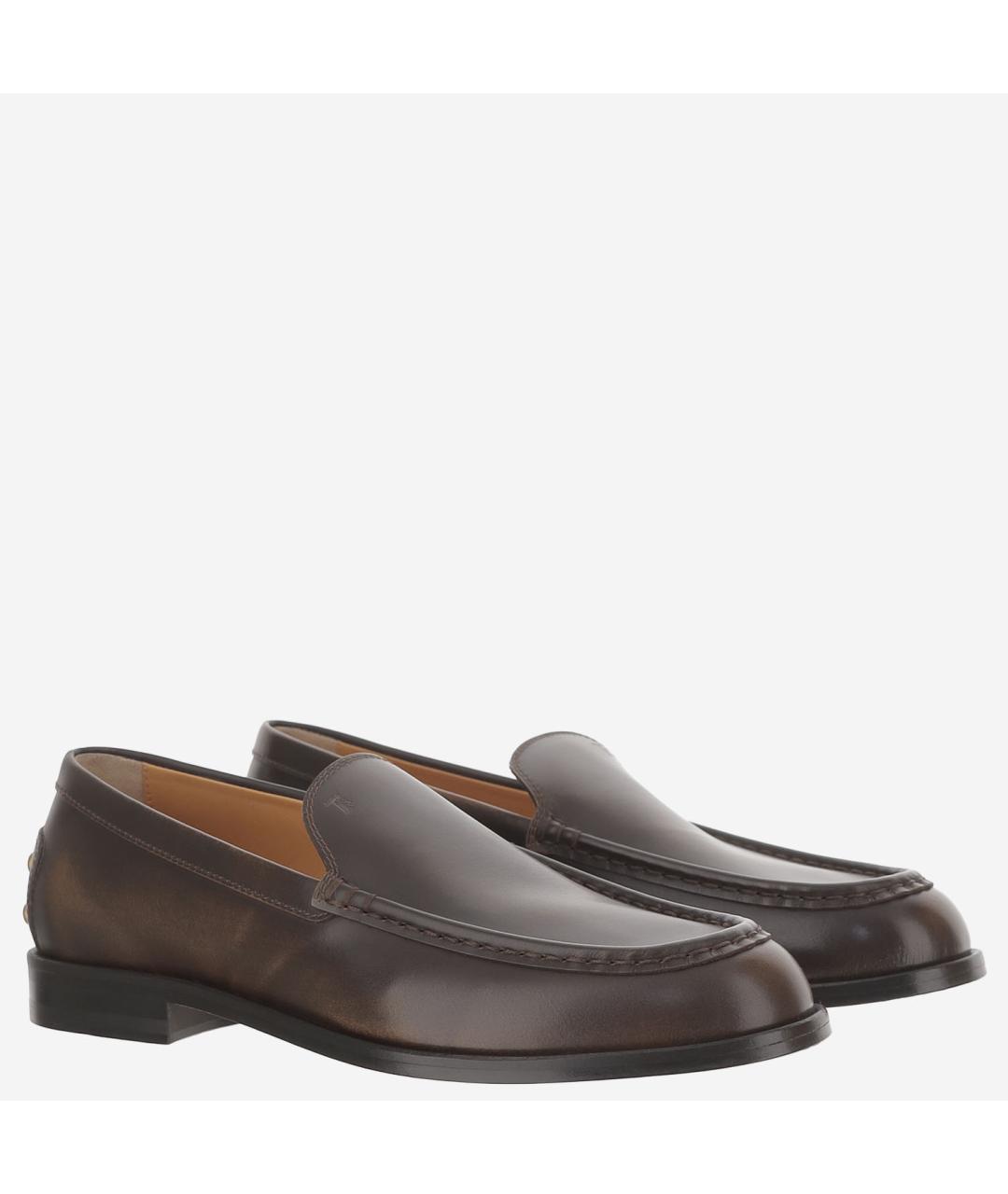 TOD'S Коричневые кожаные лоферы, фото 3