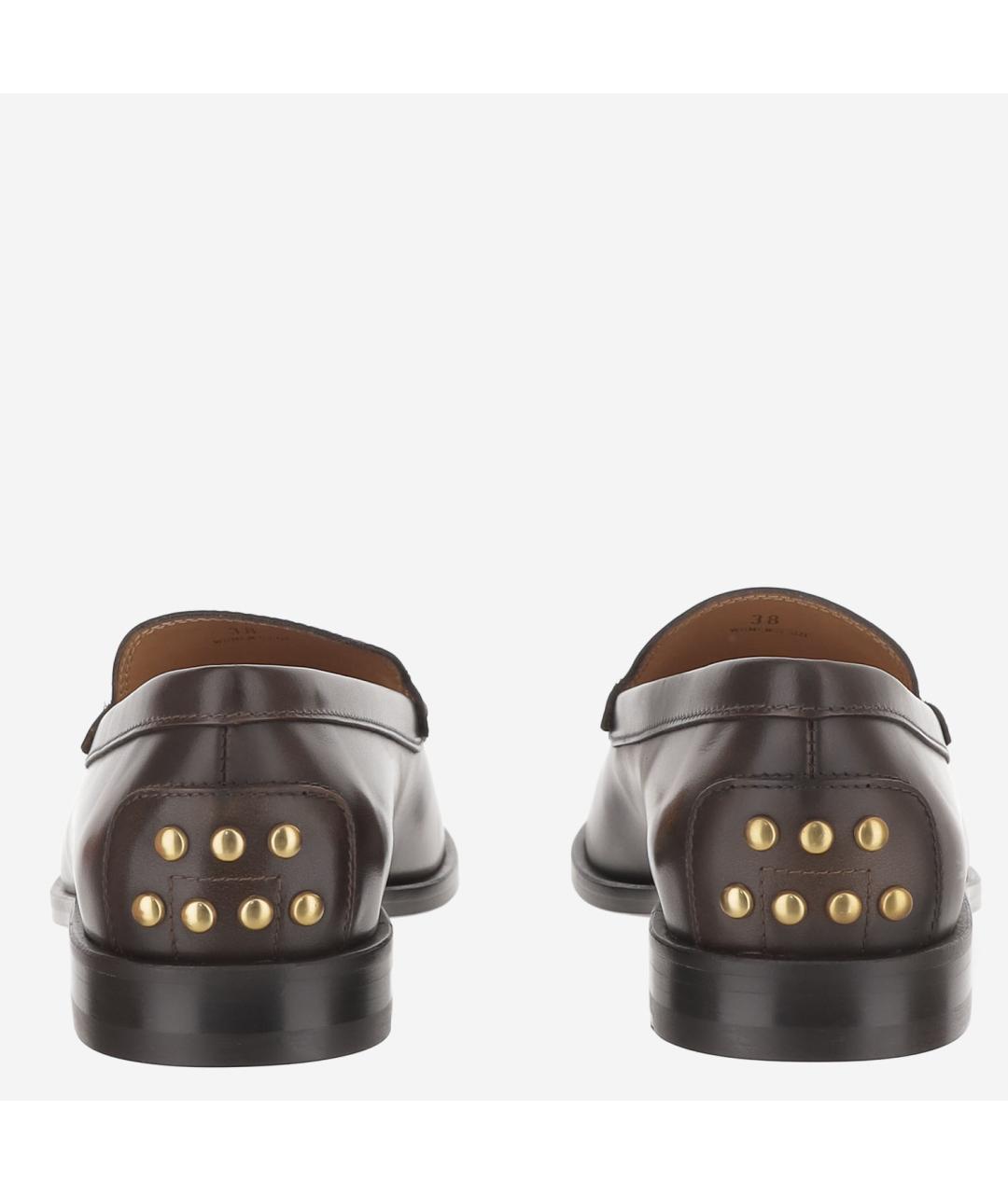 TOD'S Коричневые кожаные лоферы, фото 4