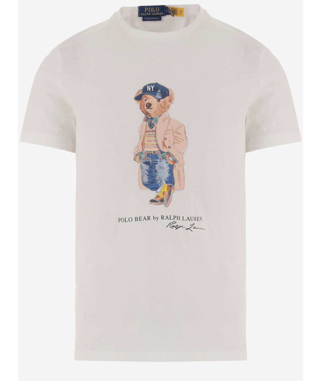 POLO RALPH LAUREN Белая хлопковая футболка, фото 4