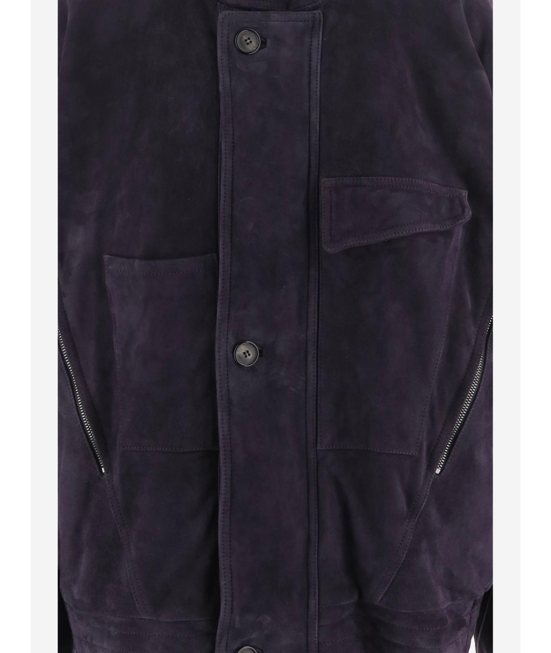 GIORGIO ARMANI Фиолетовая замшевая куртка, фото 2