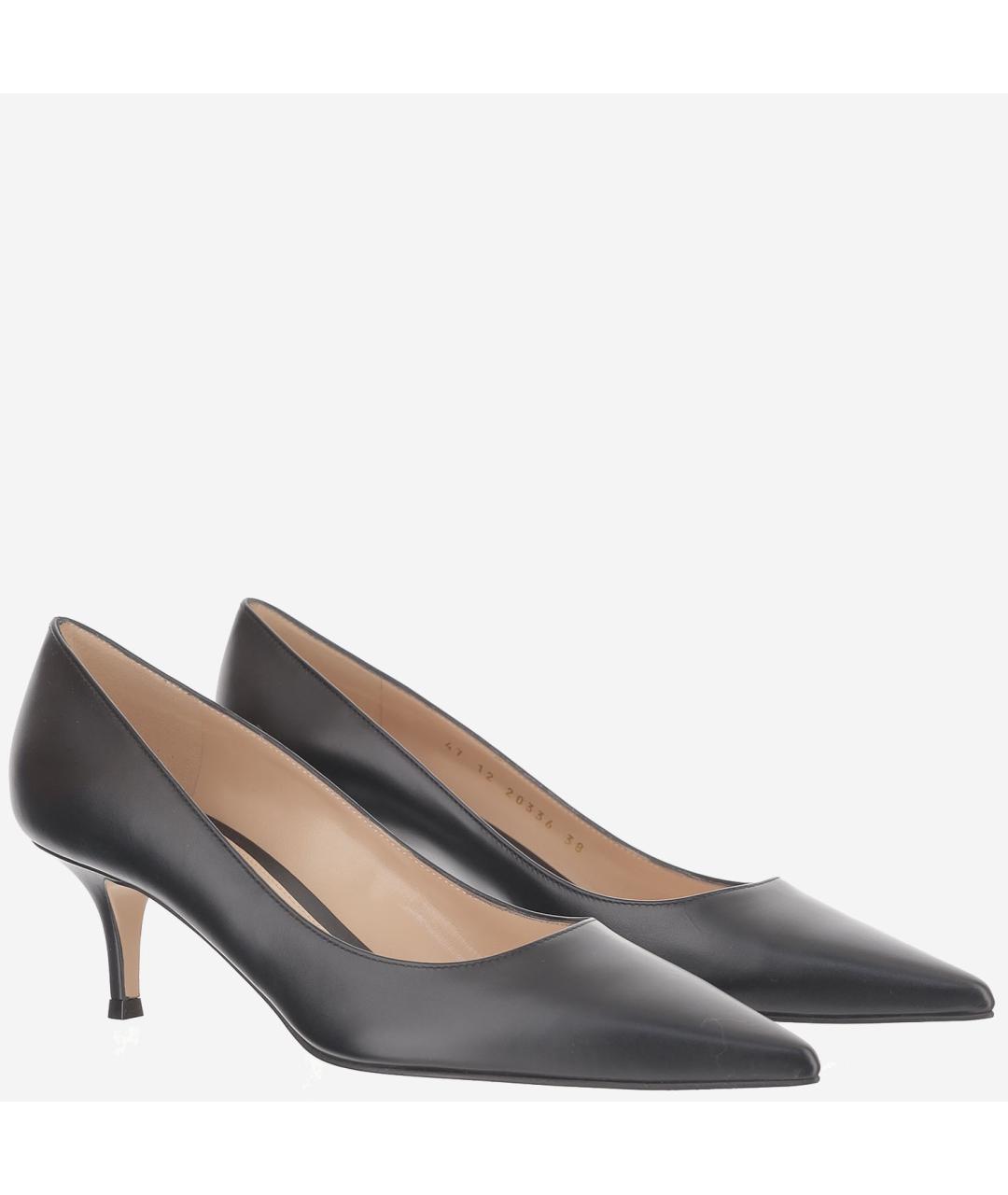 GIANVITO ROSSI Черные кожаные туфли, фото 2