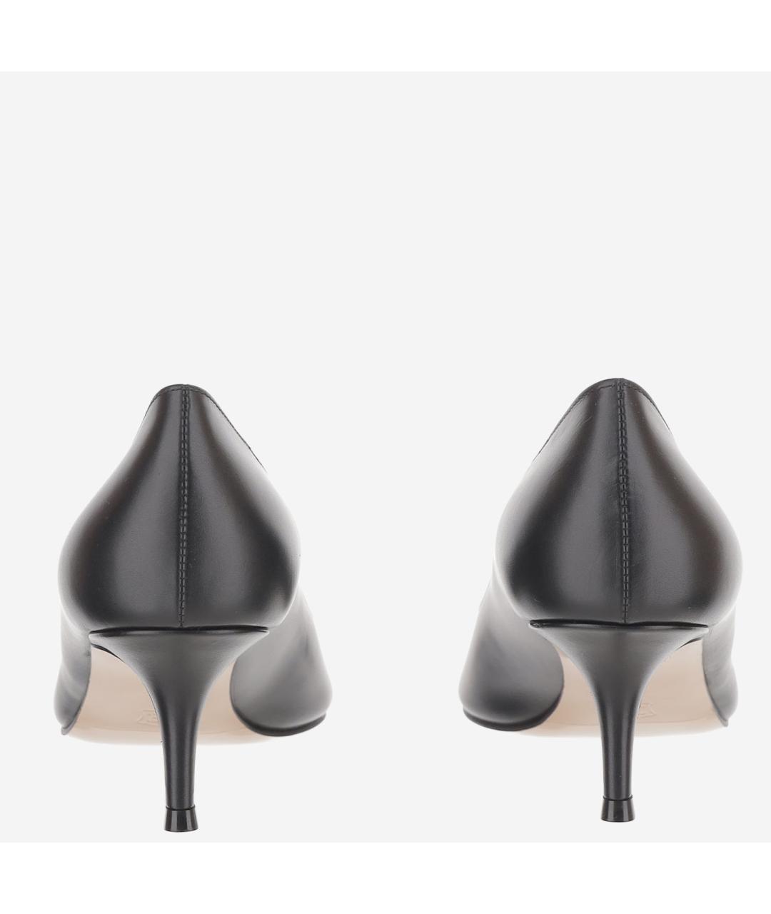 GIANVITO ROSSI Черные кожаные туфли, фото 3
