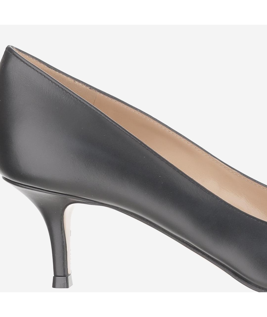GIANVITO ROSSI Черные кожаные туфли, фото 4