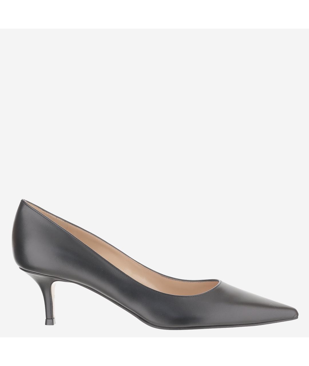 GIANVITO ROSSI Черные кожаные туфли, фото 5