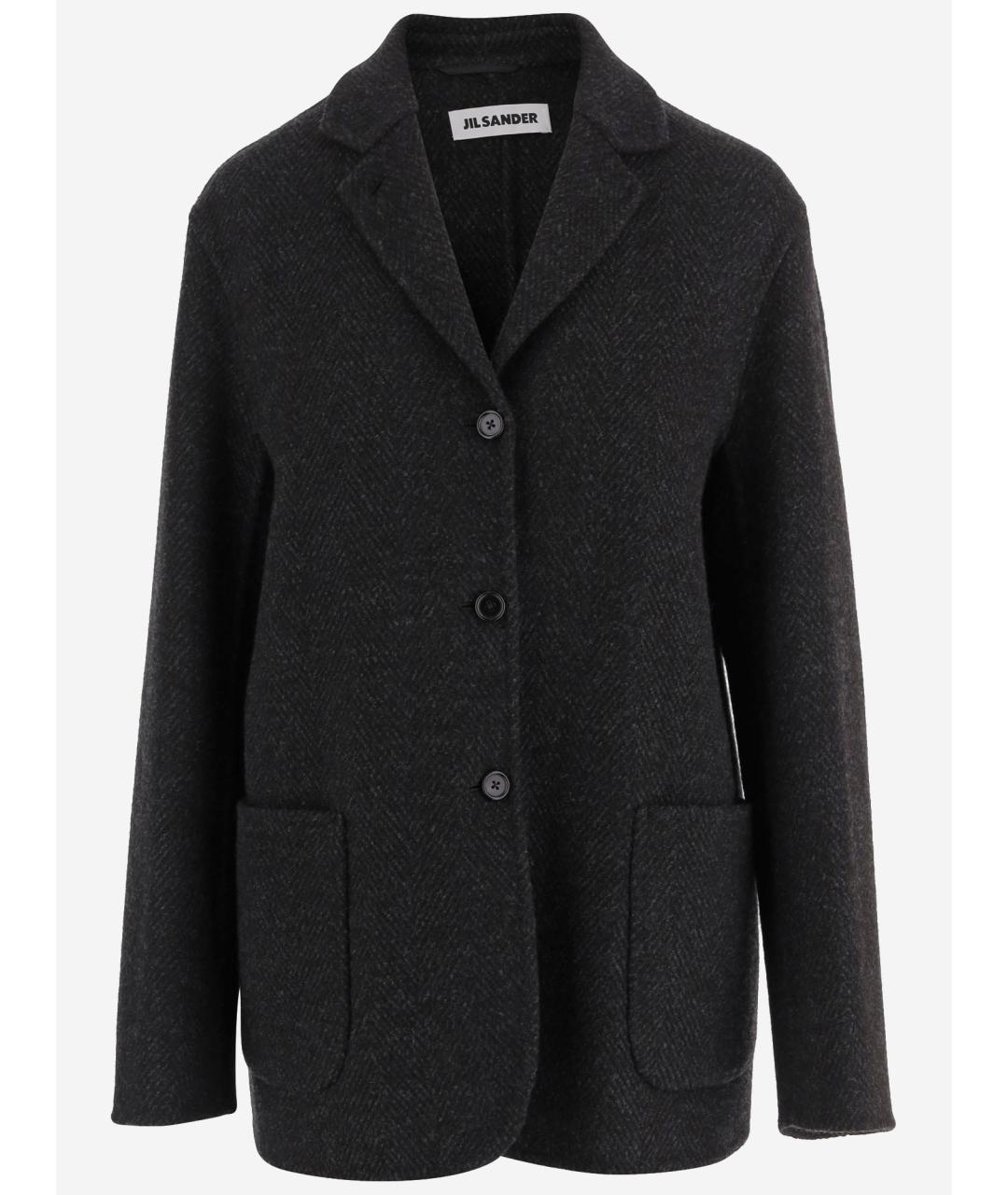 JIL SANDER Серое шерстяное пальто, фото 4