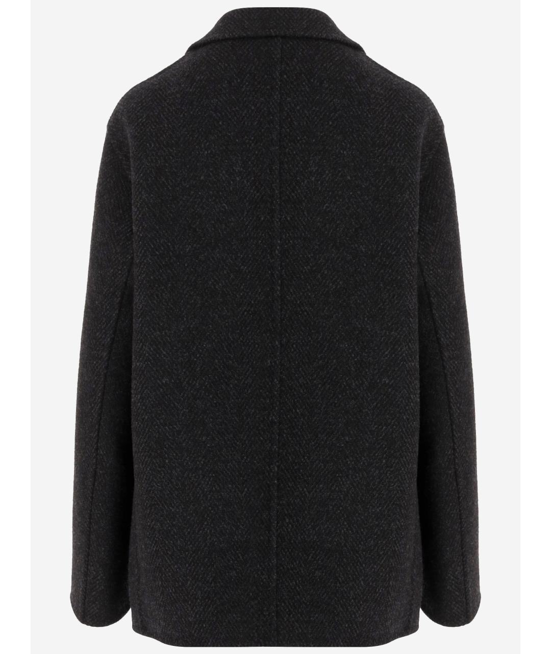 JIL SANDER Серое шерстяное пальто, фото 2