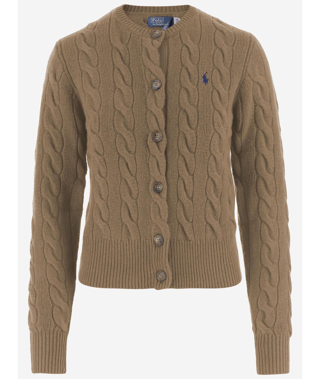 POLO RALPH LAUREN Бежевый шерстяной кардиган, фото 4