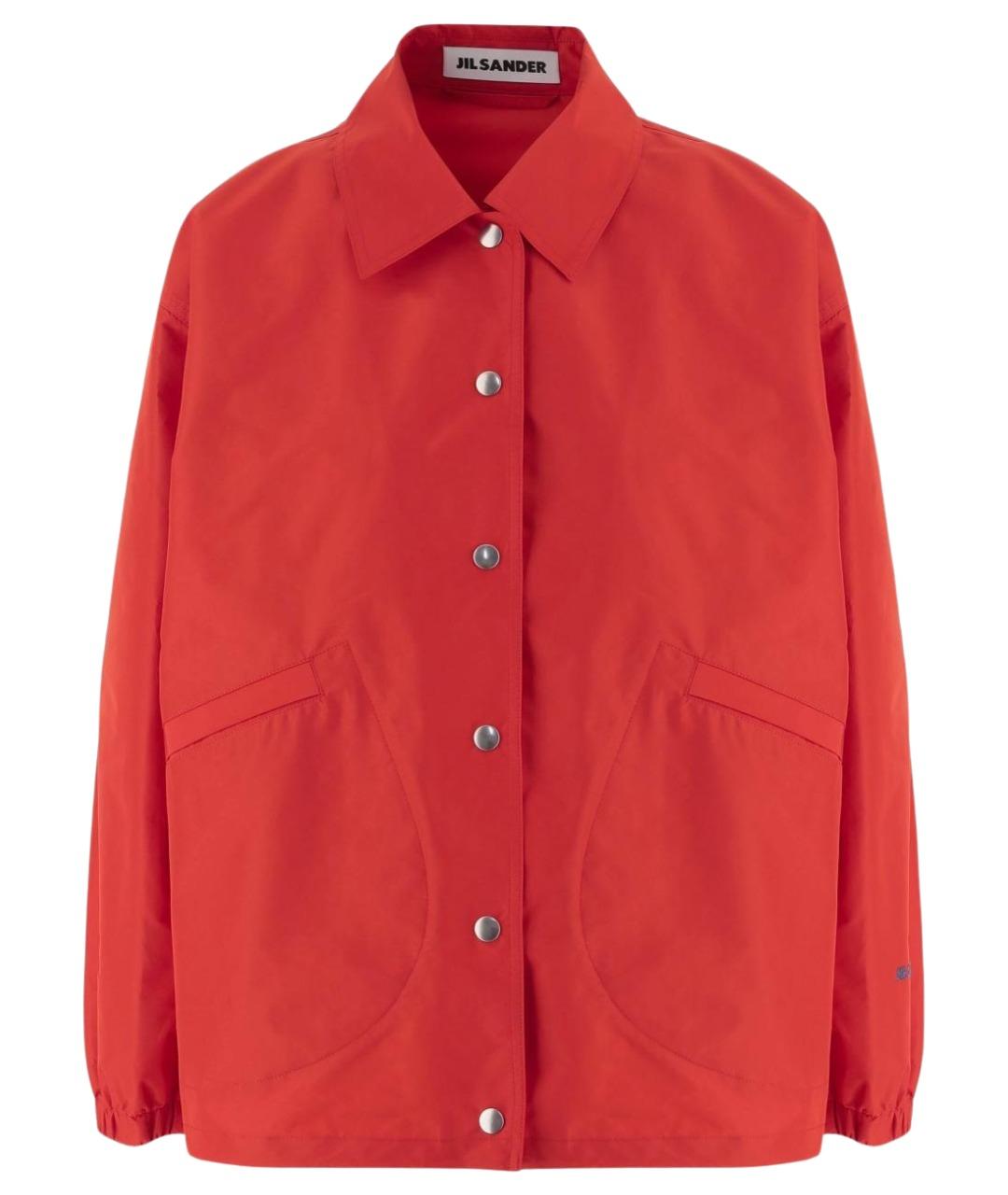 JIL SANDER Оранжевая полиэстеровая куртка, фото 1