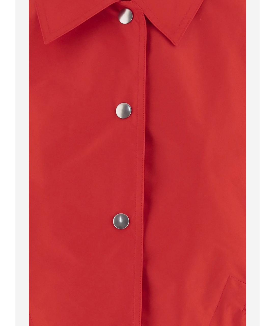 JIL SANDER Оранжевая полиэстеровая куртка, фото 4