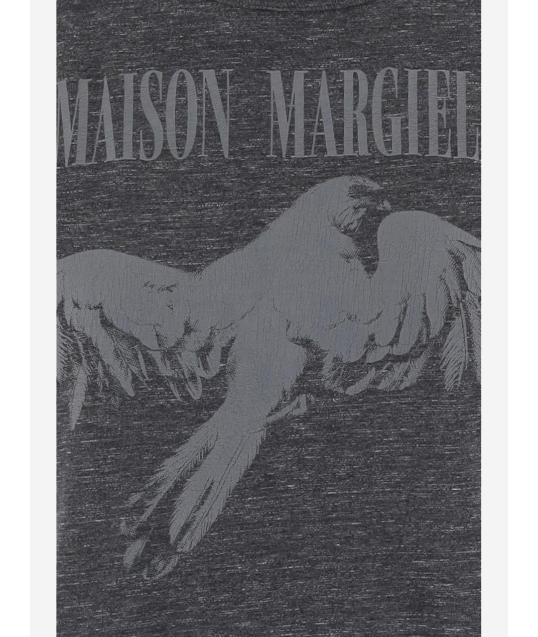 MAISON MARGIELA Серая хлопковая футболка, фото 3