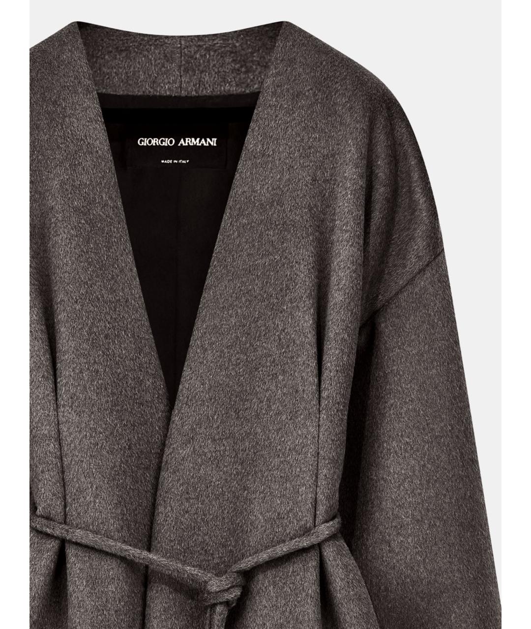 GIORGIO ARMANI Серое шерстяное пальто, фото 3