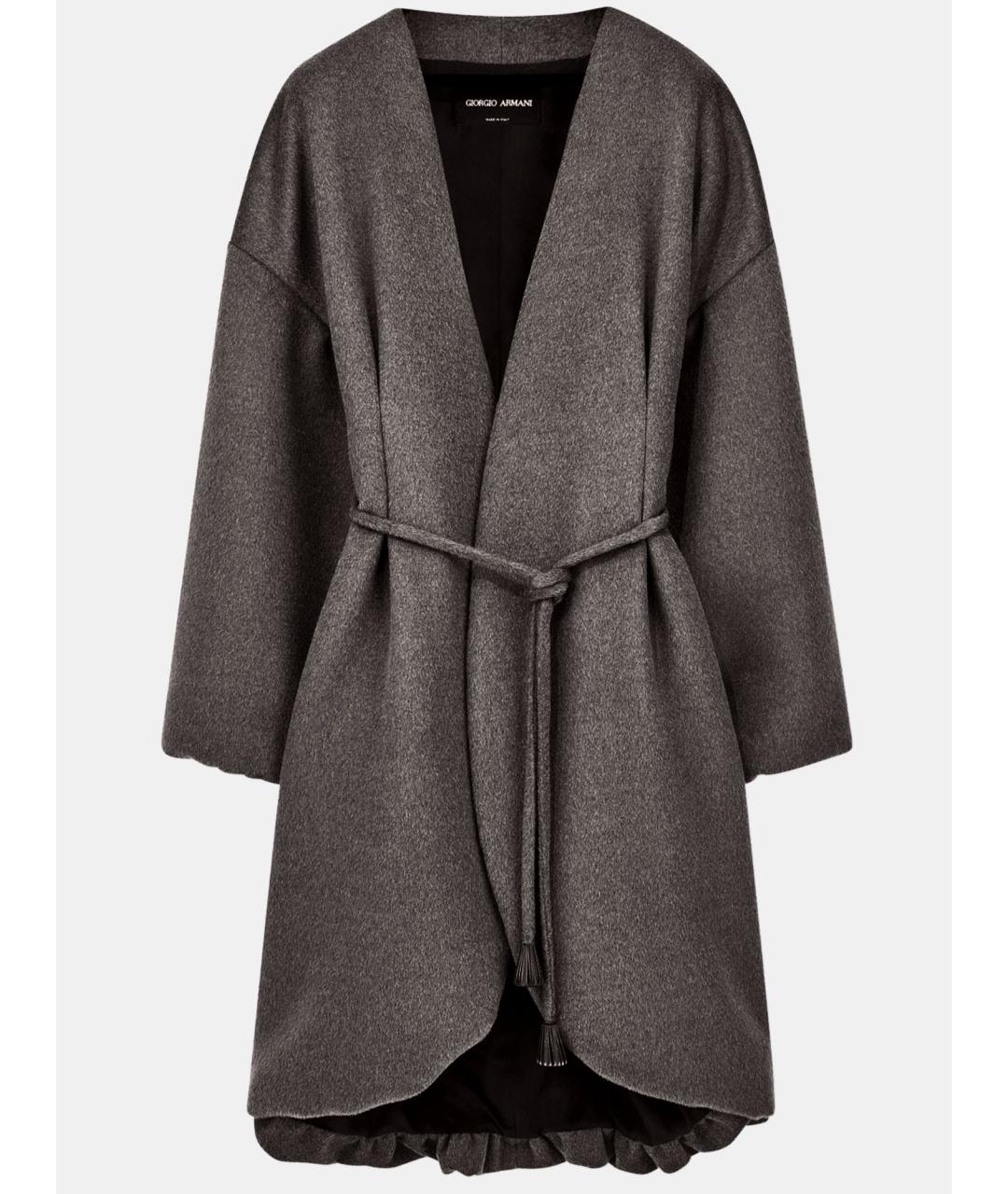 GIORGIO ARMANI Серое шерстяное пальто, фото 1