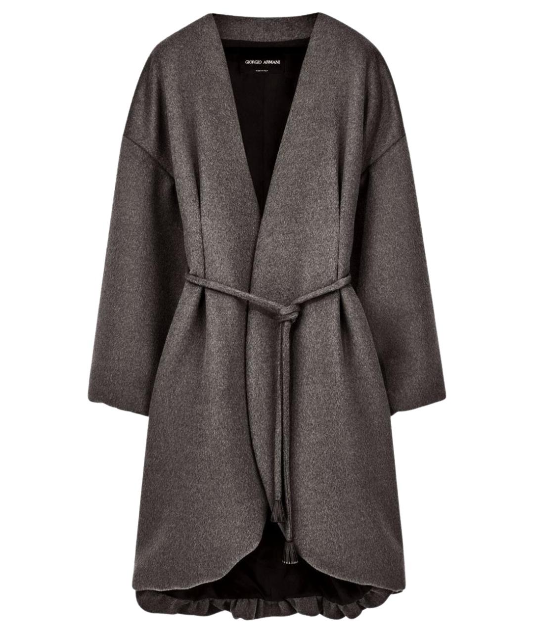 GIORGIO ARMANI Серое шерстяное пальто, фото 1