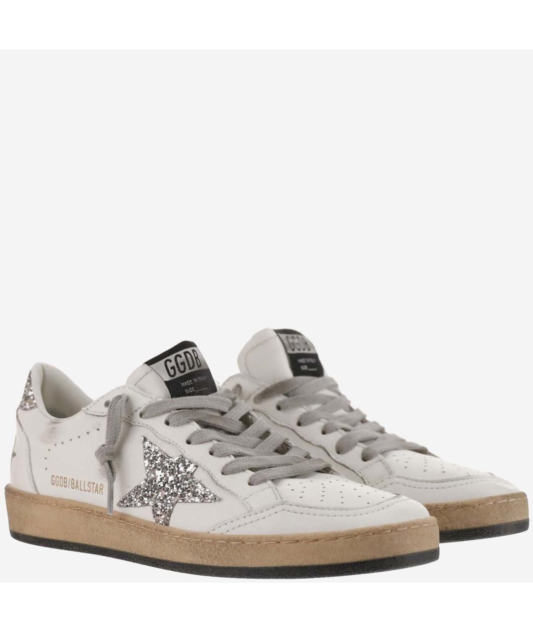 GOLDEN GOOSE Белые кожаные кеды, фото 3