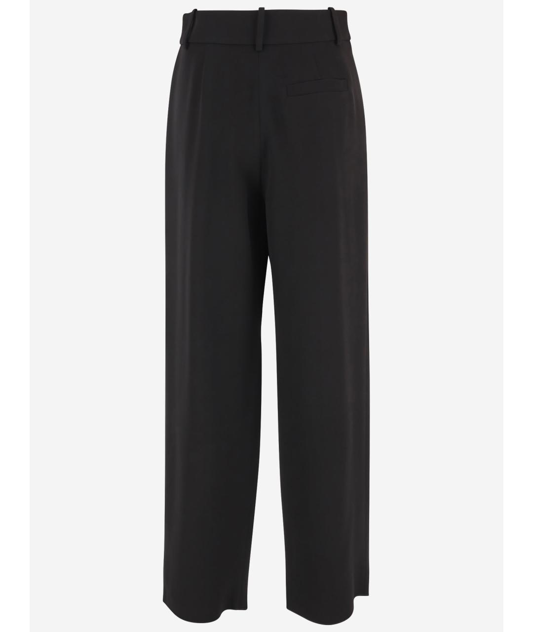 GIORGIO ARMANI Черные шелковые прямые брюки, фото 2