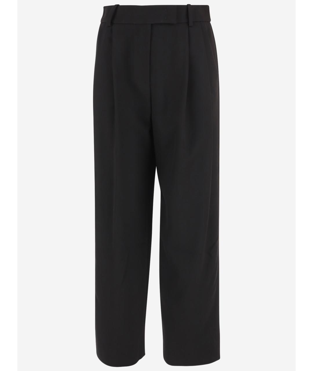 GIORGIO ARMANI Черные шелковые прямые брюки, фото 4